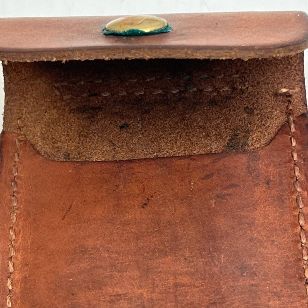 Vintage Cabelas 27 159 Leather Ammo Cartridge Belt Pouch Brown Hunting Gear Case - Picture 5 of 6